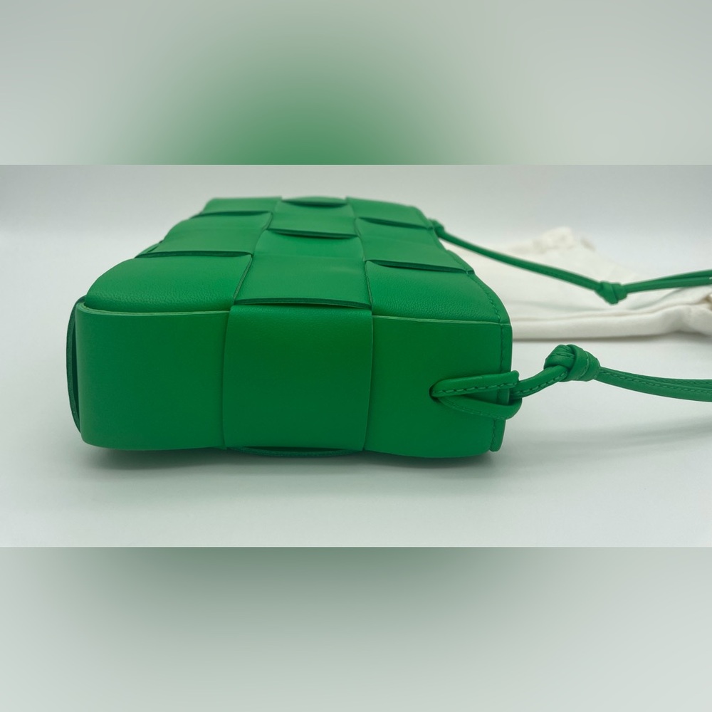 ❌❌SOLD! ❌❌NEW BOTTEGA VENETA CASSETTE GREEN LEATHER BAG PURSE AUTHENTIC! - Picture 11 of 16